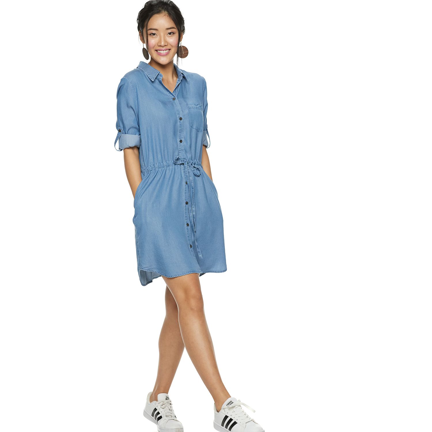 kohls button down dress