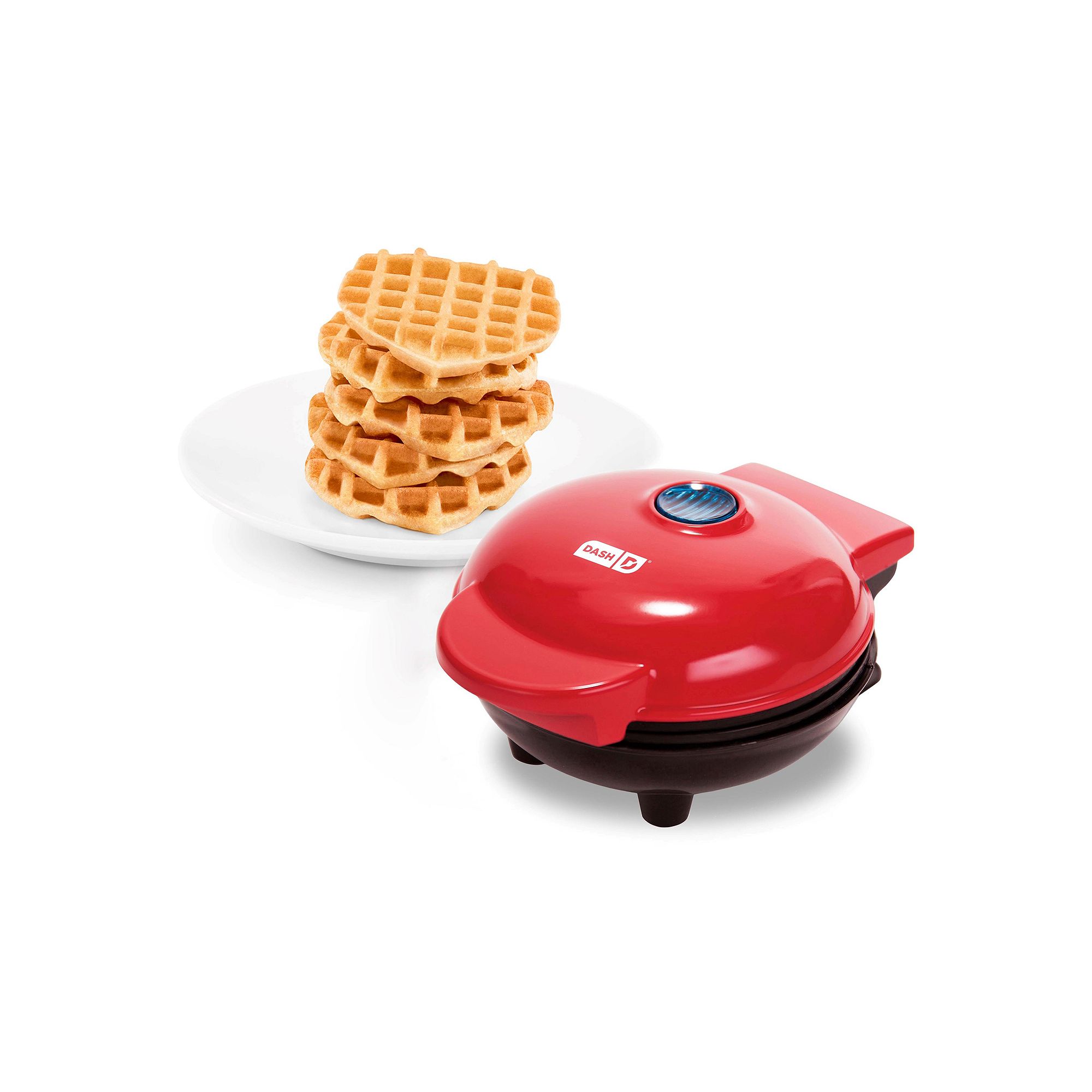 Dash Mini Heart Waffle Maker, Red