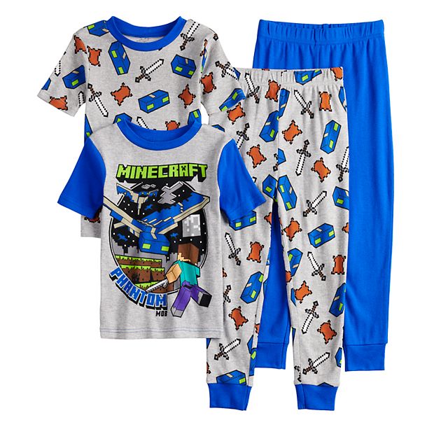 Boys 6 12 Minecraft 4 Piece Pajama Set