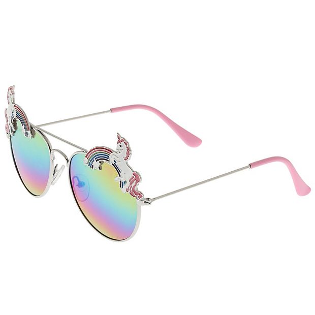 Kids Shape Classic Rainbow Unicorn Sunglasses
