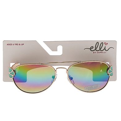 Girls Elli by Capelli Flower Aviator Sunglasses