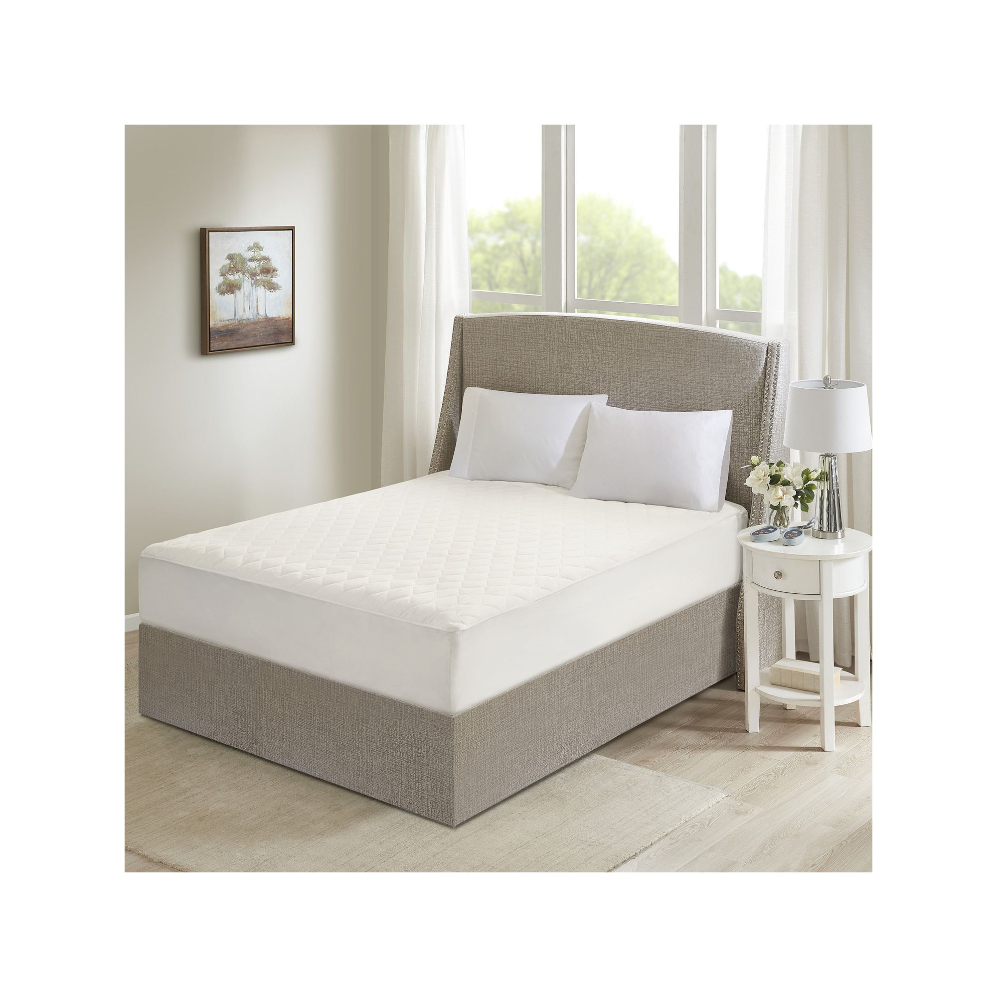Beautyrest Cotton Deep Pocket Heated Mattress Pad, White
