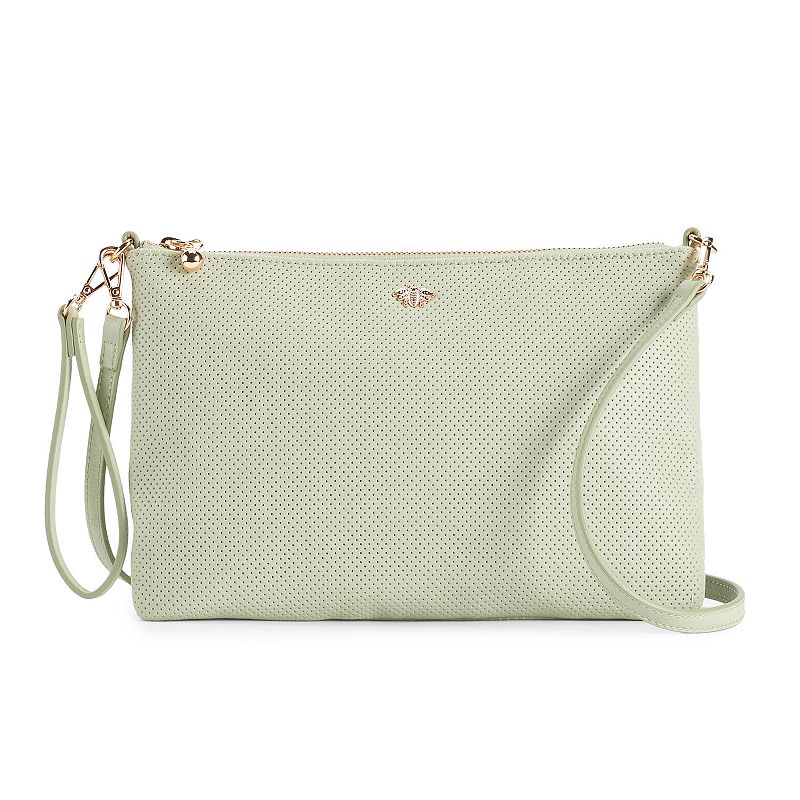 LC Lauren Conrad Convertible Crossbody Wristlet, Med Green