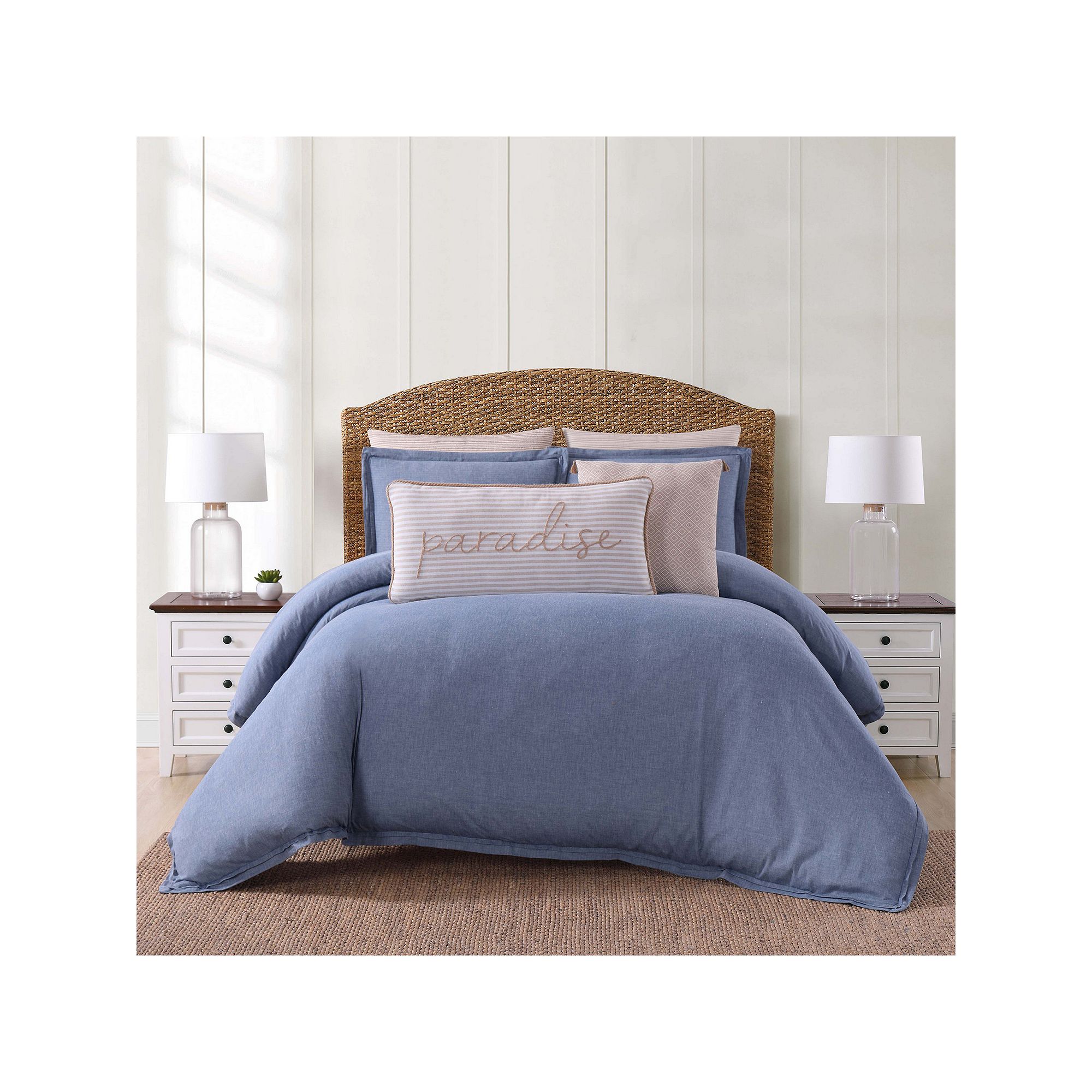 Oceanfront Resort Chambray Coast Duvet Cover Set, Blue