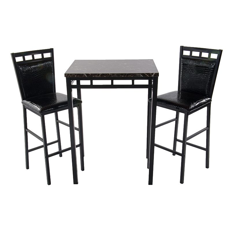 61914125 Home Source Amber Bistro Table & Counter Stool 3-p sku 61914125