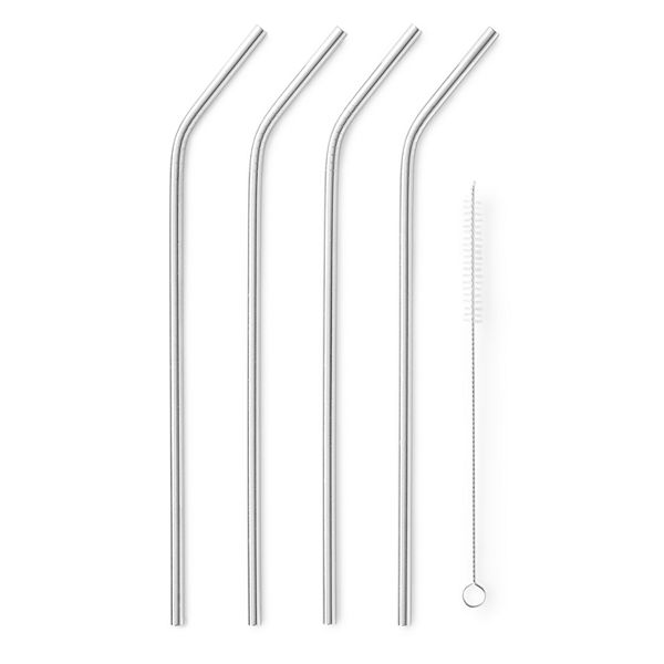 Food Network™ 5-pc. Stainless Steel Reusable Straw & Cleaning Brush Set