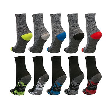 Boys Tek Gear® Lightweight 10-Pack Crew Socks