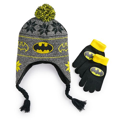Boys 4 20 Batman Hat Gloves Set