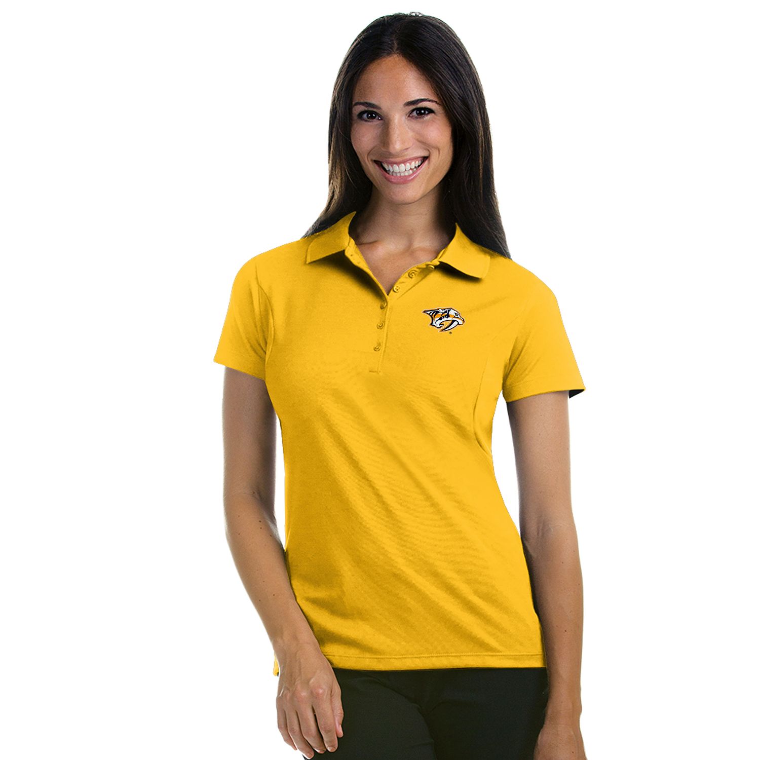 ladies yellow polo shirt