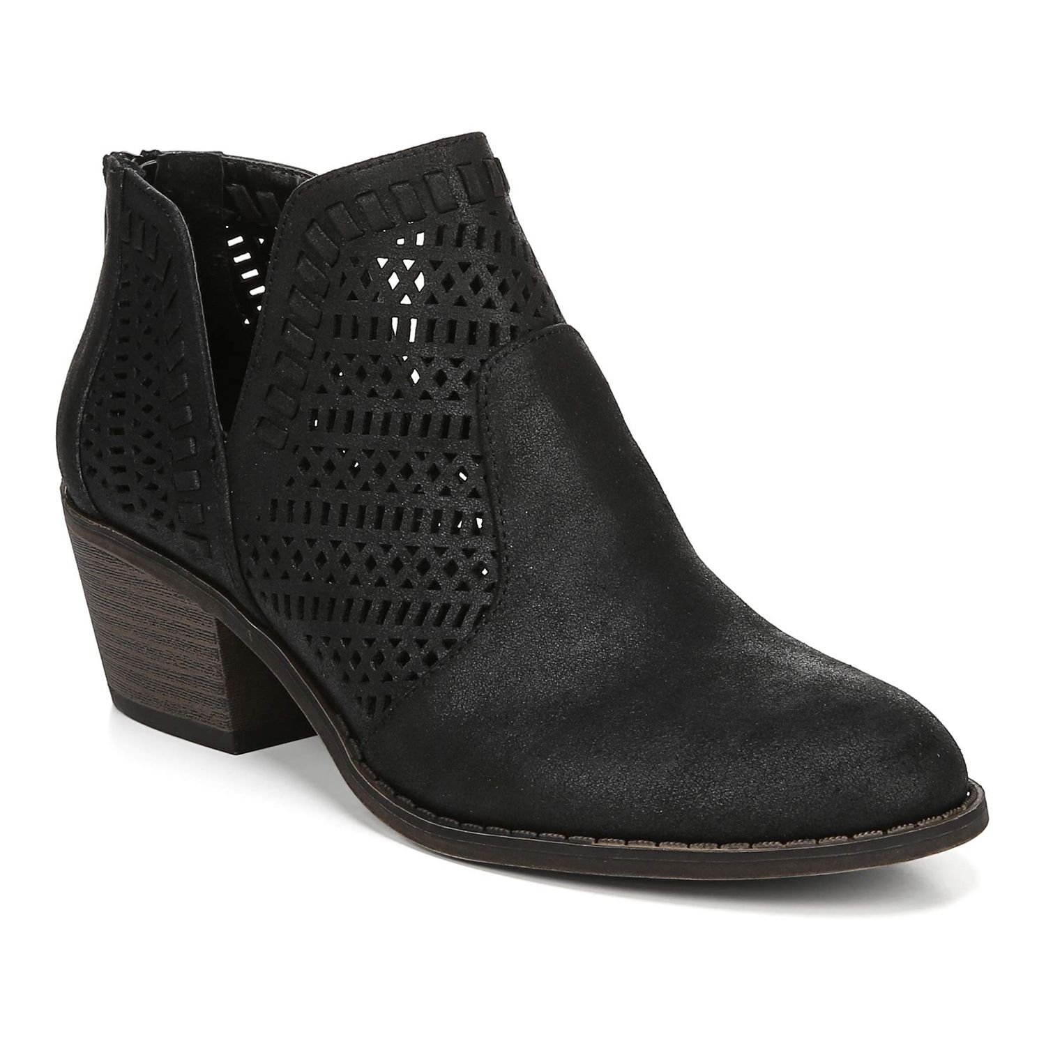 yoki notch womens heeled booties