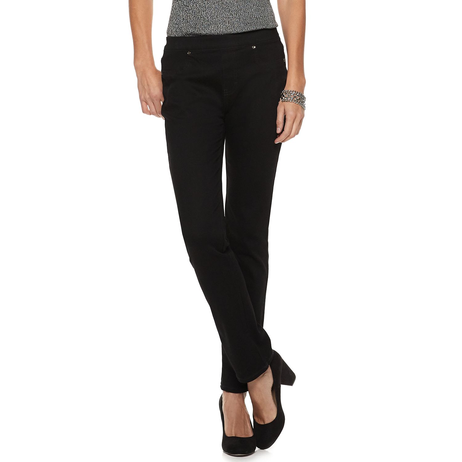 dana buchman straight leg pull on pants