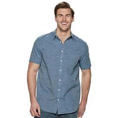 Mens Button-Down Shirts Short Sleeve Tops, Clothing | Kohl's