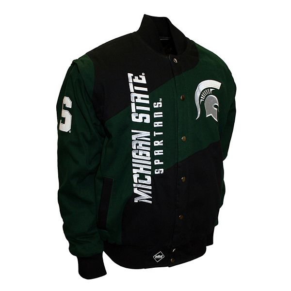 Men's Franchise Club Michigan State Spartans 4th Down 4-in-1 Twill Jacket