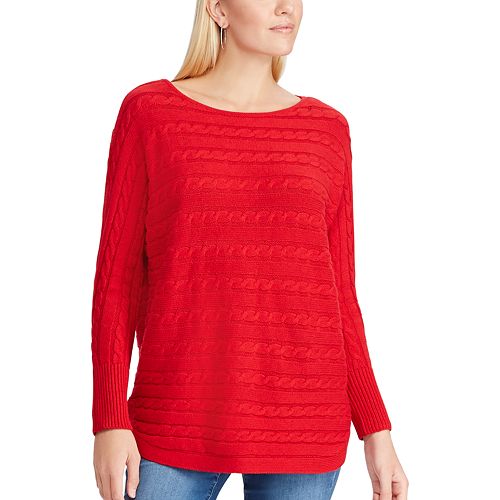 chaps cable knit sweater women's