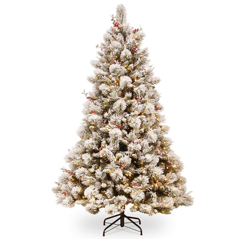 National Tree Company 7.5-ft. Pre-Lit Flocked Bedford Pine Artificial Chris