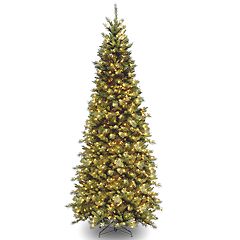 National Tree Company 32 in. White Iridescent Tinsel Artificial