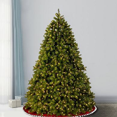National Tree Company 7 1/2' Feel Real® Deluxe Downswept Douglas Fir Hinged Tree with 1200 Dual Color® LED Lights + Power Connect?