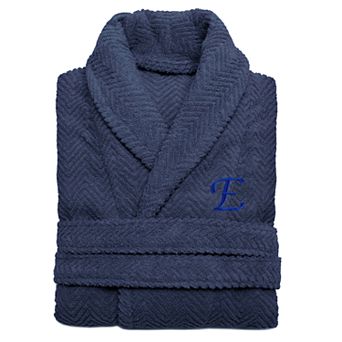 Linum Home Textiles Turkish Cotton Personalized Herringbone Weave Bathrobe