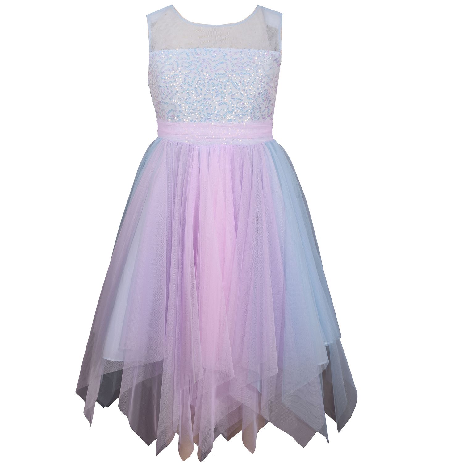 jean and tulle dress