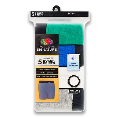 Boys Fruit Of The Loom 5-Pack Boxer Briefs