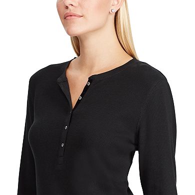 Women's Chaps Waffle Henley Top