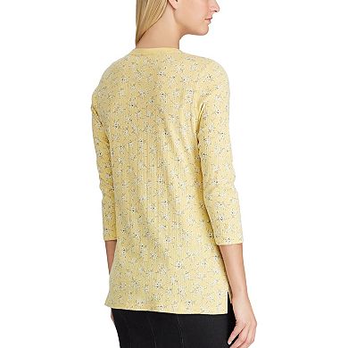 Women's Chaps Waffle Henley Top