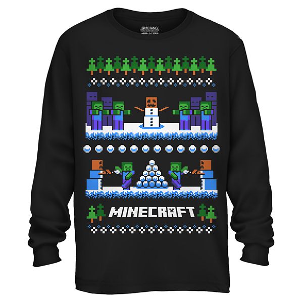 Boys 8 20 Minecraft Snowball Fight Tee - nick t shirts roblox adidas