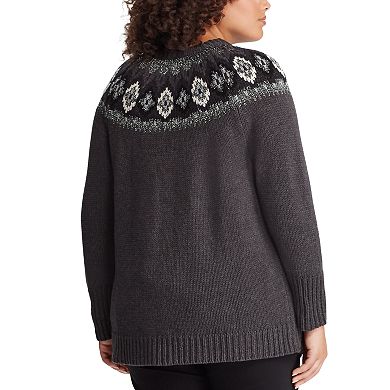 Plus Size Chaps Fairisle Sweater