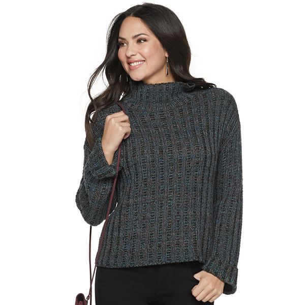 Women's Apt. 9® Ribbed Mockneck Sweater