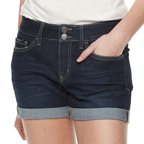 Juniors' SO® 2button Denim Midi Shorts