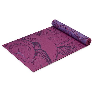 Gaiam 6mm Premium Reversible Lilac Aurora Yoga Mat