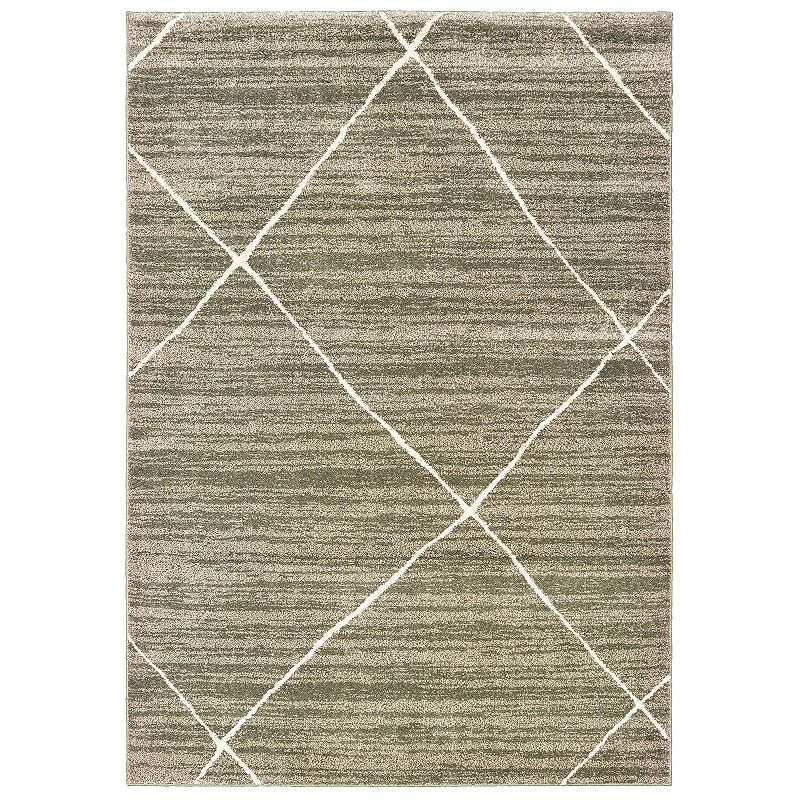 StyleHaven Coronado Distressed Geometric Rug, Grey, 5X7 Ft