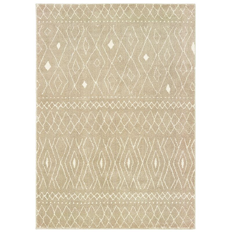 StyleHaven Coronado Tribal Reflections Rug, Beig/Green, 8X10 Ft