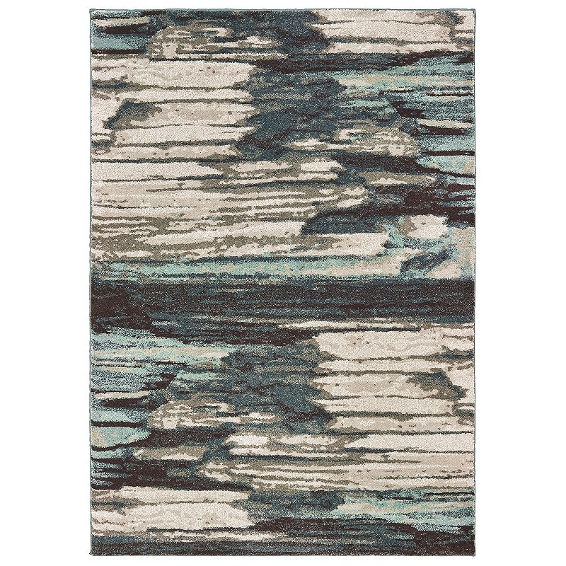 StyleHaven Coronado Organic Layers Rug, Blue, 2X7.5 Ft