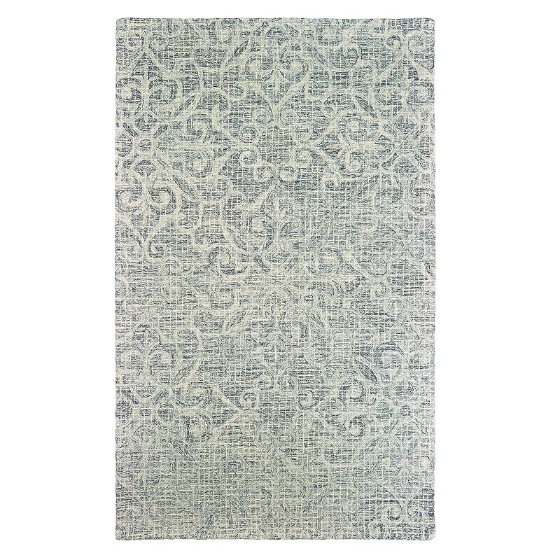 StyleHaven Tori Faded Floral Lattice Rug, Grey, 3.5X5.5 Ft