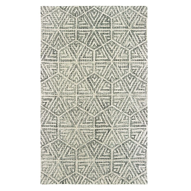 StyleHaven Tori Faded Geometric Lattice Rug, Grey, 5X8 Ft