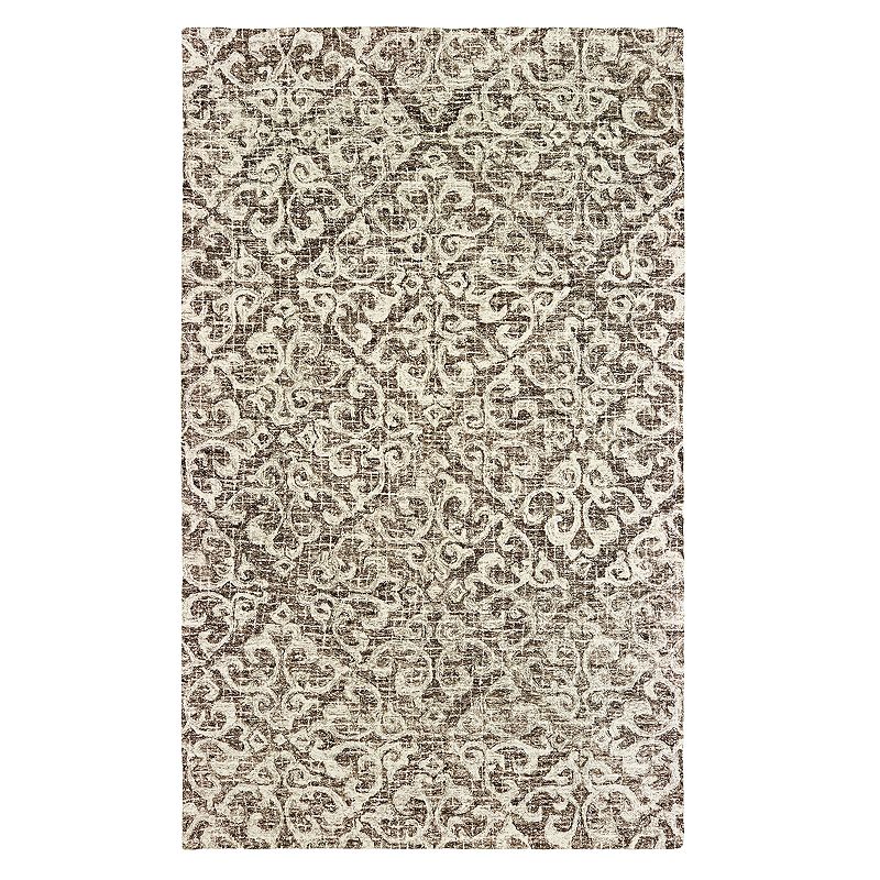 StyleHaven Tori Faded Floral Lattice Rug, Brown, 3.5X5.5 Ft