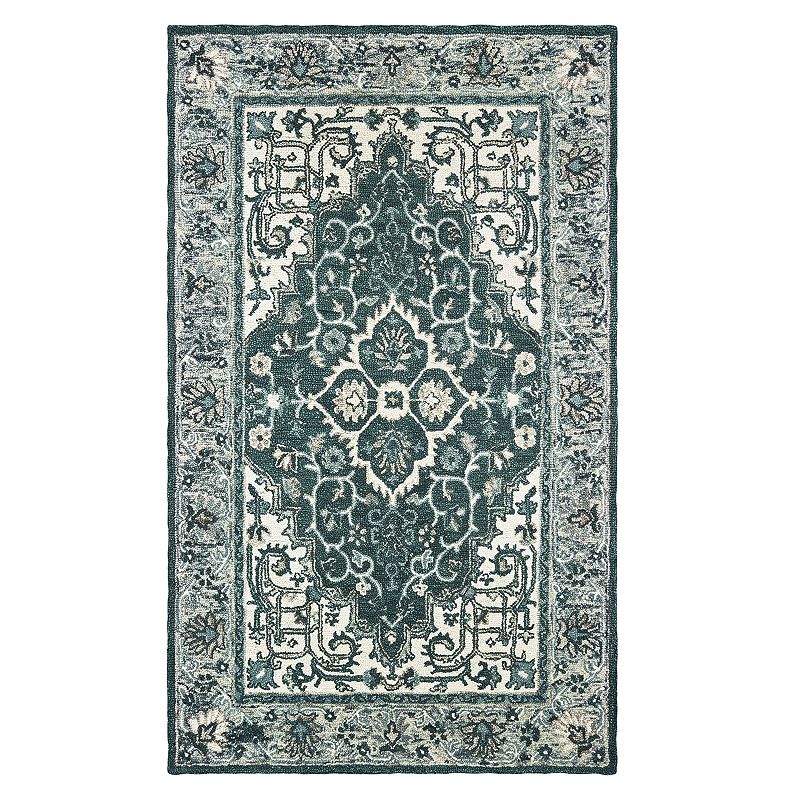 StyleHaven Zarina Traditional Medallion Rug, Grey, 5X8 Ft