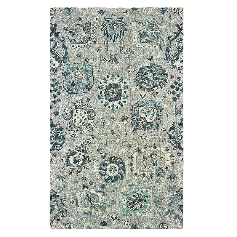 StyleHaven Zarina Floral Traditional Rug, Grey, 2.5X8 Ft