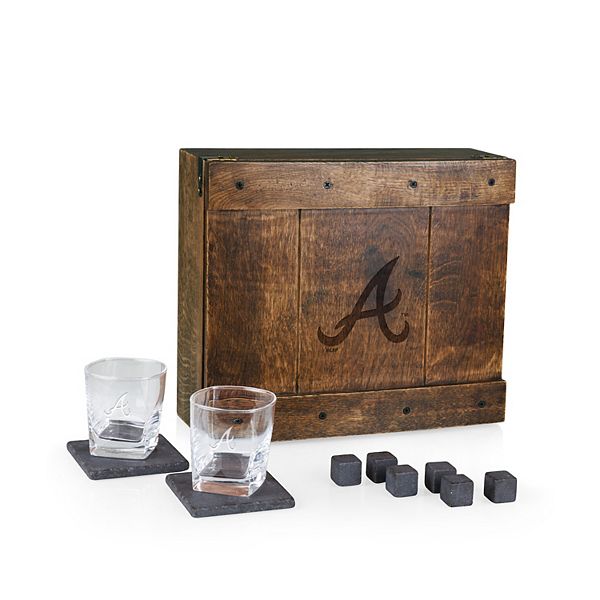 Atlanta Braves Whiskey Box Gift Set