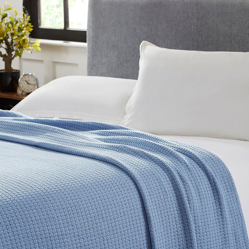 Allure Elements Thermal Waffle Weave Blanket, Blue, Queen