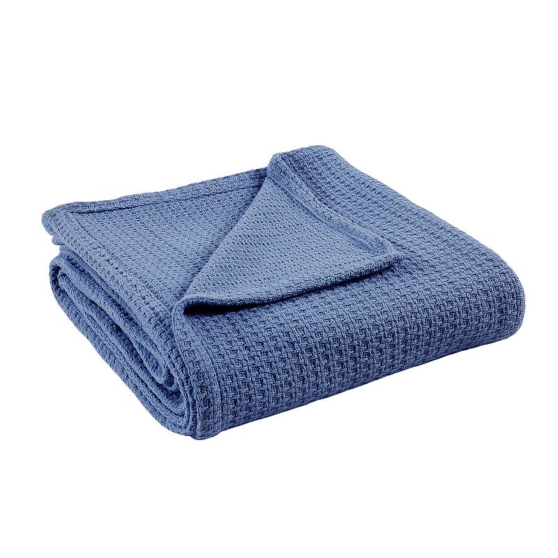 Allure Elements Thermal Waffle Weave Blanket, Blue, King