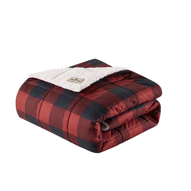 Woolrich Oversized Soft Spun Down-Alternative Throw Blanket, Red