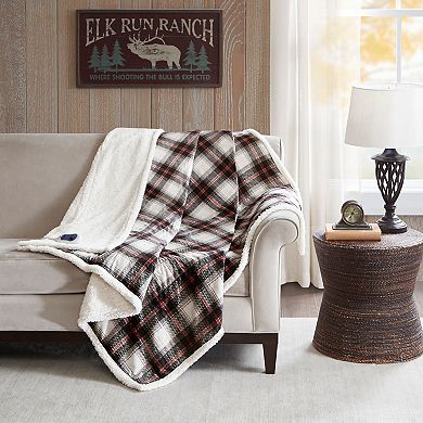 Woolrich Oversized Faux Fur & Berber Heated Throw