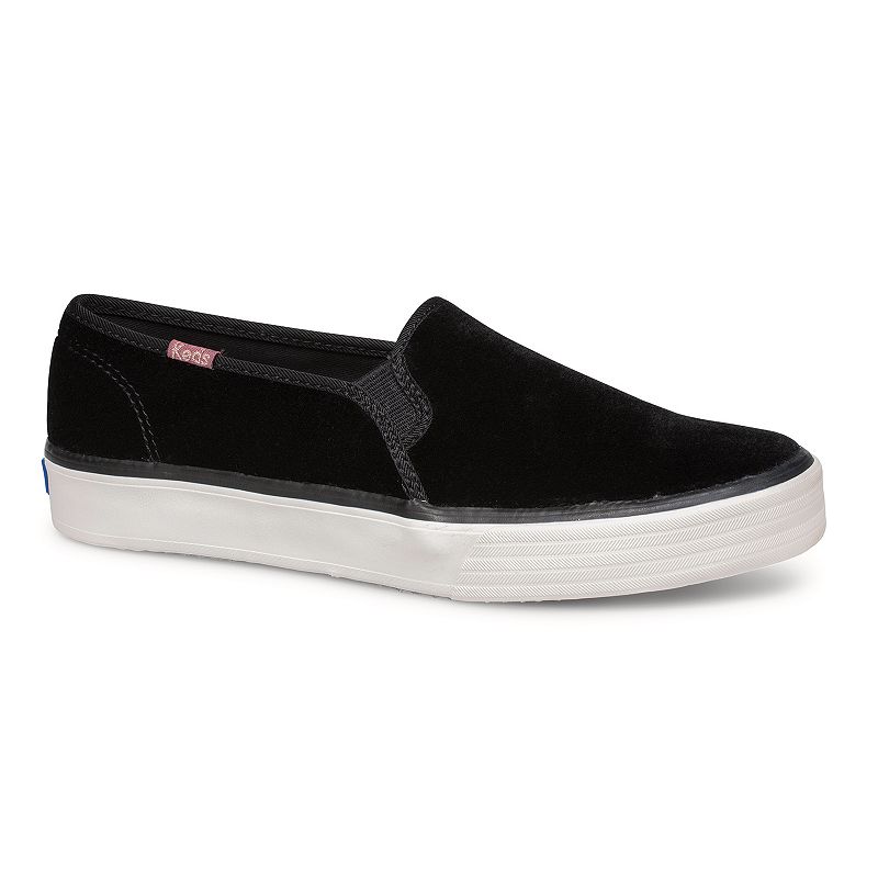 UPC 884547671615 product image for Keds Double Decker Perforated Suede Women's Sneakers, Size: 5, Black | upcitemdb.com