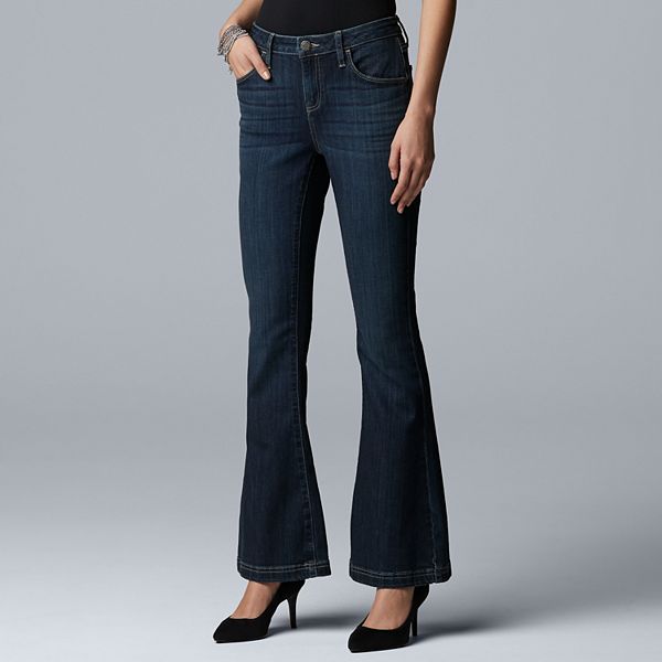 Women's Simply Vera Vera Wang Mid-Rise Bell Bottom Jeans