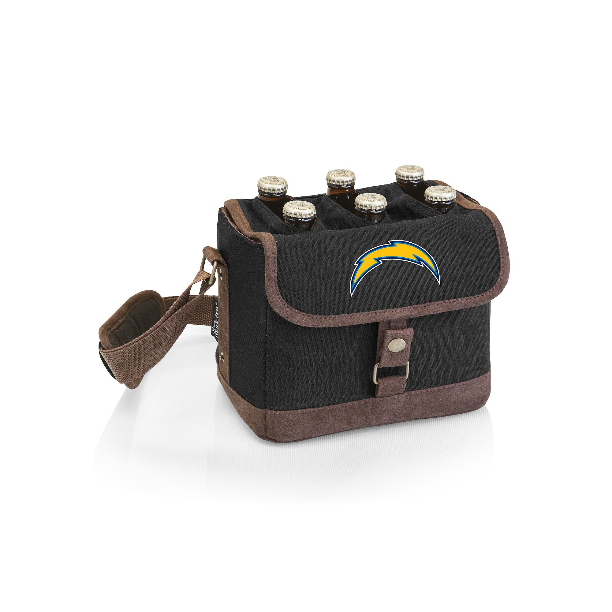 Los Angeles Chargers Beer Caddy Cooler Tote, Black