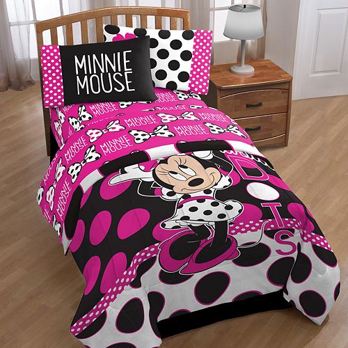 Disney Minnie Mouse Dots Twin Sheet Set