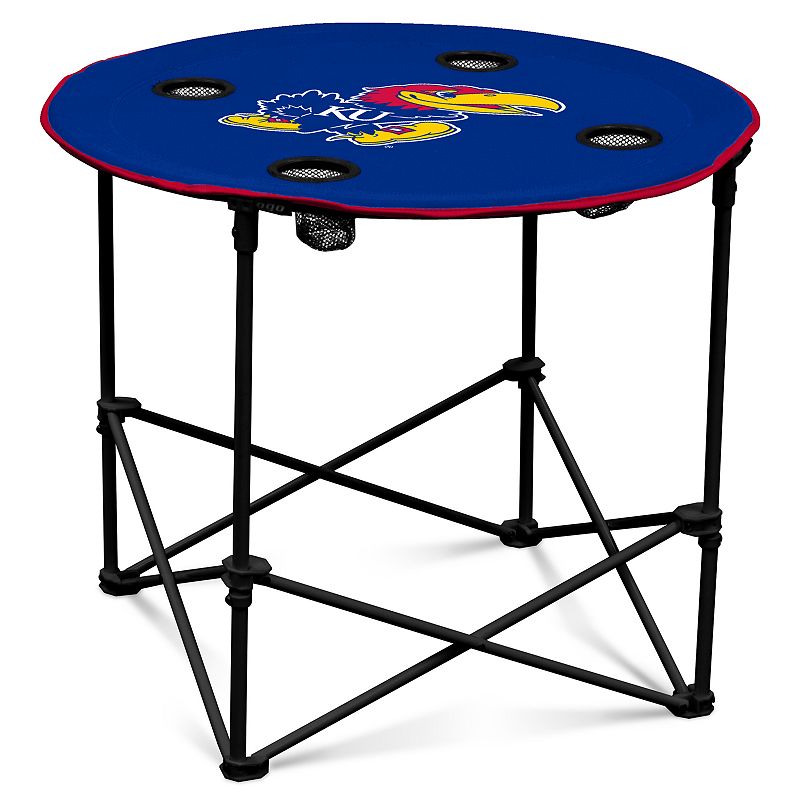 Kansas Jayhawks Portable Round Table, Blue