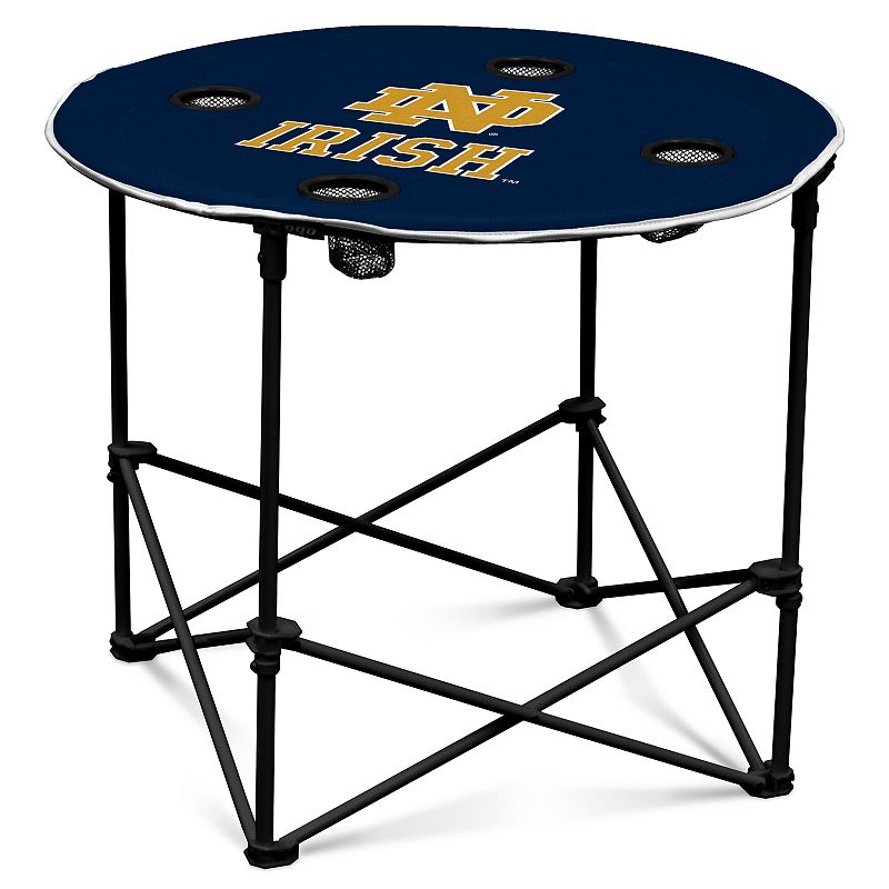 Notre Dame Fighting Irish Portable Round Table, Blue